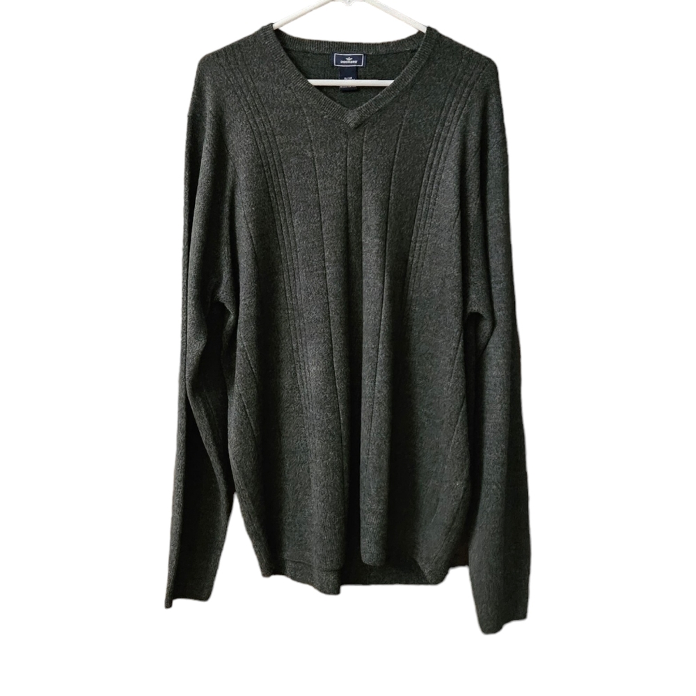 Dockers Men's V-Neck Sweater Size XL Black Green